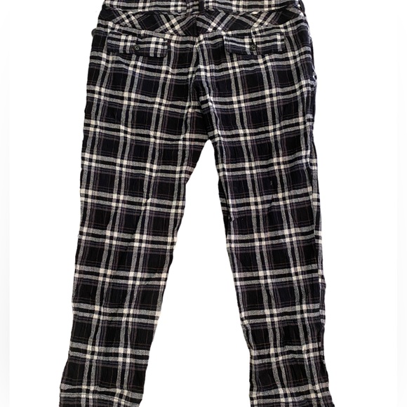 NWT Free People Black Plaid Pants - Picture 2 of 6